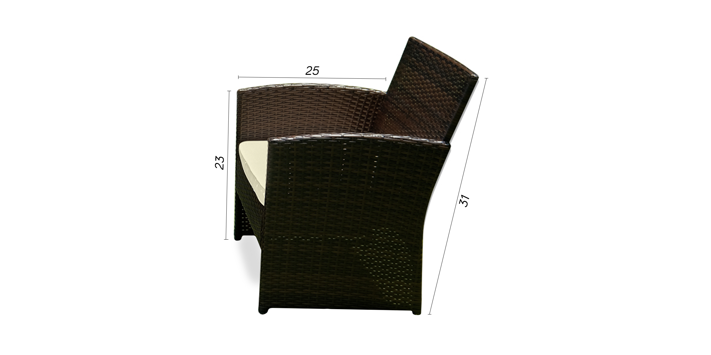 4-Piece Outdoor Wicker Patio Conversation Set with Glass Coffee Table – Brown Rattan Sofa & Armchairs